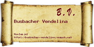 Busbacher Vendelina névjegykártya